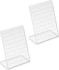 2Pcs Earrings Stand Display, 72 Holes Acrylic Earring Holder Organizer, Ear Studs Jewelry Storage Display, Rack Showcase Earrings Display, Stand Earring Storage
