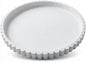 Round Silicone Bathroom Vanity Tray, Decorative Organizer for Soap, Perfume, Candle, Kitchen Countertop, Coffee Table Decor (White, 9")