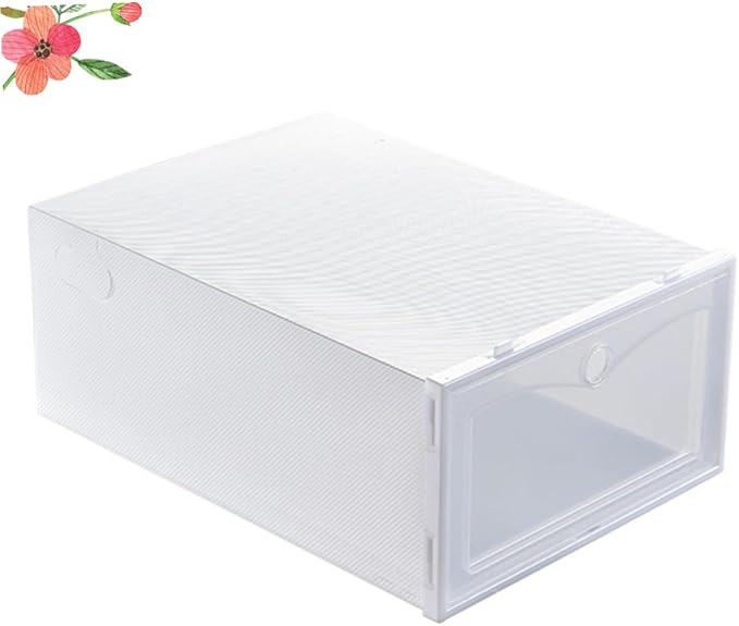 24pcs Thicken Shoe Storage Box Transparent Shoes Case Space-saving Organizer for Closets Entryways Spaces for Easy Access