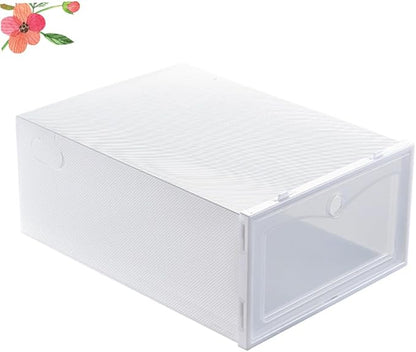 24pcs Thicken Shoe Storage Box Transparent Shoes Case Space-saving Organizer for Closets Entryways Spaces for Easy Access