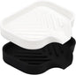 Yasmen Silicone Bathroom Soap Dishes, Sink Sponge Holder for Kitchen, 2Pcs Rubber Soap Dish with Drain, Shower Soap Sponge Tray, Sink or Counter Organizer for Bar Soap, Dish Soap Dispenser-Black/White