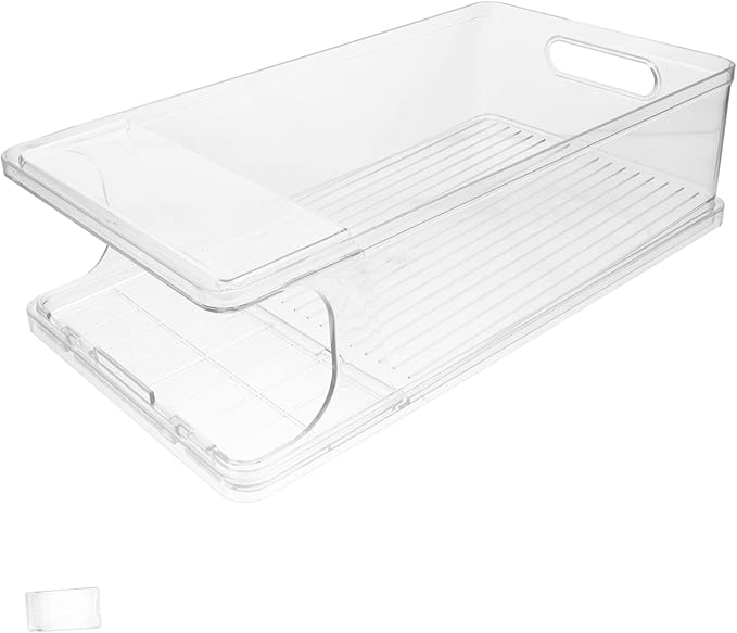 Ciieeo Rolling Soda Can Holder for Refrigerator Fridge Can Dispenser Beverage Holder