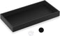 Bathroom Vanity Tray, 7.9'' Silicone Kitchen Sink Soap Tray, Toilet Tank Desk Organizer, Coffee Table Tray, Suit for Candle Holder, Vanity Decor (Black)