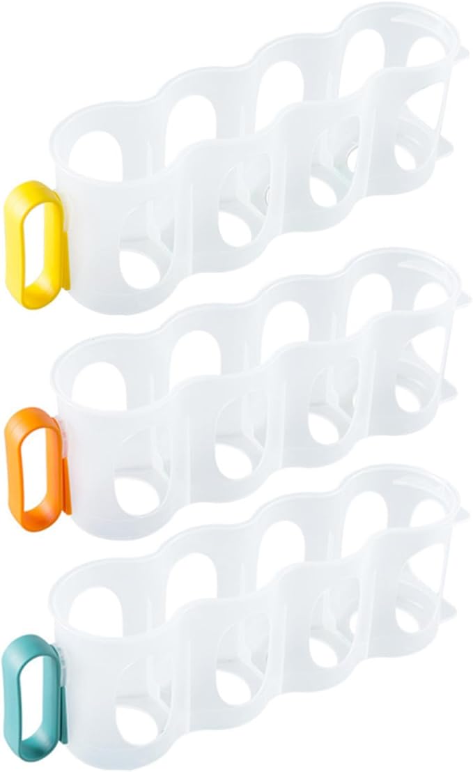 ULTECHNOVO 3pcs Portable Soda Can Organizer Refrigerator Shelf Beer Can Holder with Carrier Handle for Juice Drink Beer Fridge Storage Sliding Rack