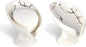 Soap Dish Set, Self Draining Bar Soap Holder for Bathroom Sink, Leaf Shaped Drainage Ceramic White Marble Porcelain Soap Dishes, Kitchen Decorative Soap Dish 2PACK, ANTIS'S HOME