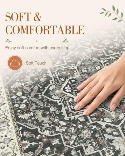OLANLY 2x4 Washable Accent Rug Non Slip Carpet for Entryway Kitchen Bedside - Image 4