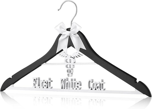 Reallnaive First White Coat Hanger Medical Student Graduation Gift for Pharmacist New Doctor Phd Gift White Coat Ceremony Med School Graduation Congratulation Favor