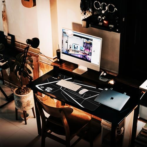 Mouse Pad Large, Waterproof Extra Large Gaming Mousepad with Stitched Edges, 31.5" x 15.7" Non-Slip Rubber Base Office Big Long Keyboard Pad for Office Gamer Home XXL, (Black Square) - Image 6