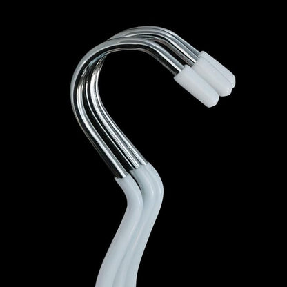 XGNG 3pcs Circle Dipped Rubber Hangers White Multifunctional Organizer Scarf Ring Hanger Anti-Slip Belt Holder Tie Hooks Wardrobe Accessories