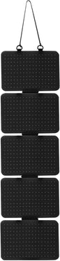 Hanging Enamel Pin Display Panel Felt Lapel Pin Board Foldable Enamel Pin Organizer Hanging Earring Organizer with 5 Loose-Leaf Board Pieces for Jewelry Pins (Black)