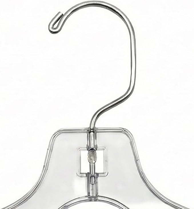 NAHANCO Children’s Plastic Shirt Hangers, Super Heavy Weight - 12" Clear (Pack of 100), Made in USA