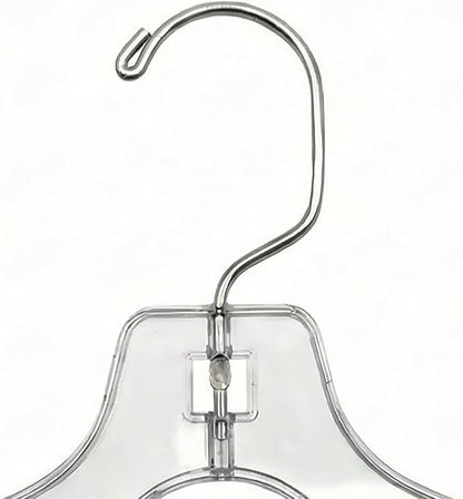 NAHANCO Children’s Plastic Shirt Hangers, Super Heavy Weight - 12" Clear (Pack of 100), Made in USA