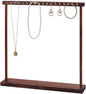 HOBBIESAY1Set Jewelry Display Stand Wood Necklace Holder with 36pcs Metal Hooks Coconut Jewelrys Organizer Hanger Jewelry Accessory Stand for Hanging Necklace Bracelet Watchs 15.75×0.94~2.95×0.67 IN