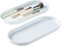 SheeChung Acrylic Vanity Tray Bathroom Storage Tray, 9.65 in x 4.5 in Catchall Holder, Countertop Sink Dispenser Organizer for Cabinet, Vanity, Shelf, Cupboard, or Closet Organization (2 Pack, White)