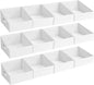 DIMJ Closet Storage Bins 12 Pack - Fabric Storage Baskets for Shelves, Collapsible Clothes Organizer with Handles, Trapezoid Shelf Organization Storage Cubes for Purse, Toys, Books, Towel, Clothes