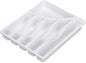 STERILITE Cutlery Tray, 11-3/4 in W, 1-7/8 in D, Plastic, White, 14-1/8" x 11-3/4" x 1-7/8"