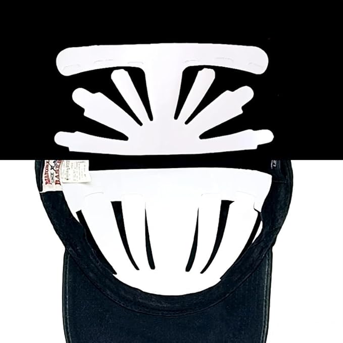 HEAVYSEVEN 10 Pcs Baseball Caps Inserts Shapers Plastic White Hat Inner Support Baseball Bump Cap Holder Flexible & Long Lasting Hat Shaper Universal Cap Inner Liner for Home Store Display Stand