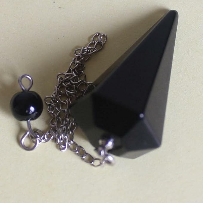 Faceted Mixed gemstone crystal pendulum point reiki chakra pendant bead Chain 6''