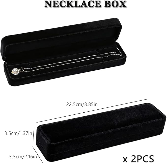 10 Pack Velvet Jewelry Gift Boxes for Bracelet Necklace Pendant Ring Earring Display Case Jewelry Box Storage Organizer Holder for Wedding