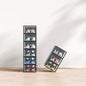 6-Piece Small Black Plastic Mesh Shoe Box Set - 33x23x14cm, Modular Design for Home Storage