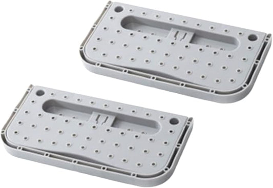 Cyrank Wall Mounted Shoes Rack, 2Pcs Hanging Plastic Shoe Rack Folding Plastic Shoes Holder Storage Organizer Door Shoe Hangers Shoe Storage(Grey)