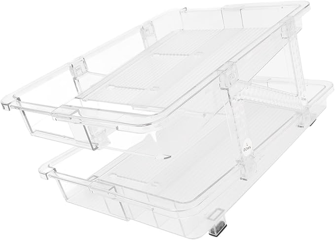 Rolling Soda Can Organizer, Rolling Drink Organizer Multifunctional for Pantry (Clear)