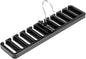 10 Slot Belt Rack Organizer, Sturdy Plastic Closet Wardrobe Space Saver Multifunctional Belt Hanger Rack Holder for Men Women (Black)
