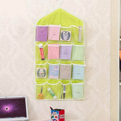16 Pockets Hanging Bag for Shoes Accessories 75x41cm