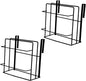 2Pcs Cabinet Door Organizer Iron Towel Rack Storage Double Layer for Kitchen and Bathroom Easy Installation No Drilling Required