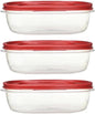 Rubber maid Food Storage Containers Nine Cup Food Storage Containers 7 Peice Set, Easy Find Lids, 3 Containers, 3 Lids Chalk Pen And Chalk Labels