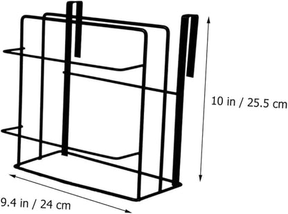 2Pcs Cabinet Door Organizer Iron Towel Rack Storage Double Layer for Kitchen and Bathroom Easy Installation No Drilling Required