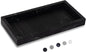 Small Bathroom Vanity Silicone Tray for Counter, Rectangle Dish Soap and Sponge Holder for Kitchen Sink, Perfume Organizer for Dresser, Marble Black