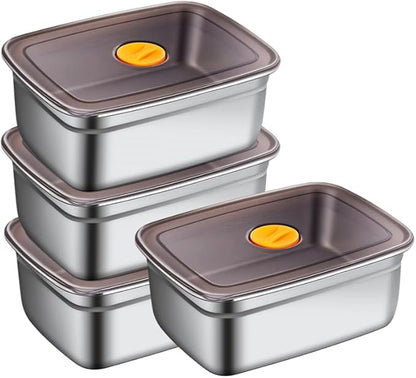 GIUOIDUO 20 PCS Food Storage Containers with Lids Airtight (10 Containers & 10 Lids)，stainless steel food containers leak proof storage box with lid Locking Food Storage Container freezer storage