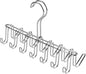 iDesign Classico Metal Tie Hanger, Hanging Closet Organization Storage Holder for Belts, Men's Ties, Women's Shawls, Pashminas, Scarves, Clothing, Accessories, Horizontal Rack