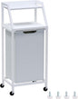 Timberer Laundry Hamper, Laundry Sorter, Rolling Laundry Basket with Wheels, 2 Shelves, 18 Gal(68L), Pull-Out and Removable Oxford Fabric Bags, White and Grey