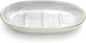 Luxspire Soap Dish Holder, Ceramic Marble Soap Tray Bar Soap Holder with Gold Trim, Oval Sponge Case Box Hand Soap Plate Container for Bathroom Vanity Shower Kitchen Sink Easy Cleaning, Marble White