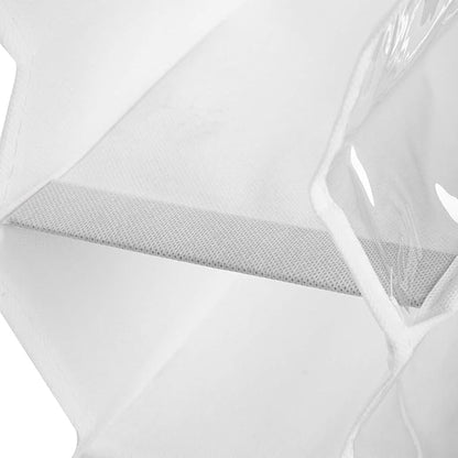Tyenaza 26 Pocket Shoe Organizer, Crystal Clear over the Door Hanging Closets Storage Bag for Shoes, Sneakers or Accessories(white)