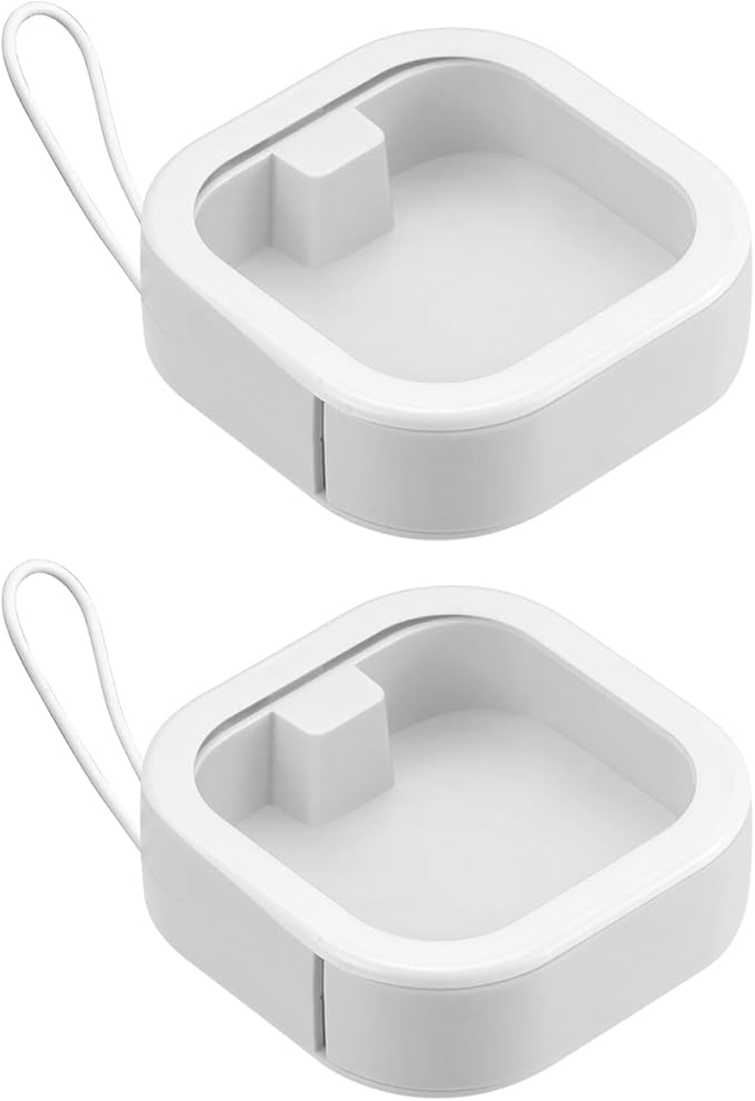 2-Pack Hair Tie Organizer, Portable Storage Box for Hair Accessories, Cotton Swab Dispenser and Q-tip Holder, Travel-Friendly Bathroom and Desktop Organizer with Lid