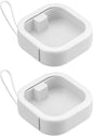 2-Pack Hair Tie Organizer, Portable Storage Box for Hair Accessories, Cotton Swab Dispenser and Q-tip Holder, Travel-Friendly Bathroom and Desktop Organizer with Lid
