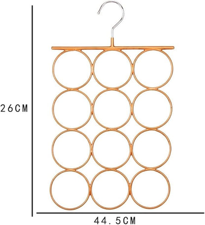 Unomor 1Pc Gold Scarf Tie Hanger Rack Slip Storage Organizer for Closet Space Saver for Ties and Scarves Multipurpose Clothes Hanger Wardrobe Display