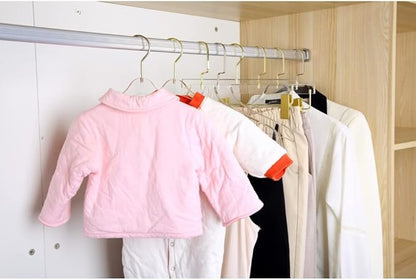 YBM Home Quality Acrylic Clear Hangers Made of Clear Acrylic for a Luxurious Look and Feel for Wardrobe Closet, Clothes Hangers Organizes Closet, Men, Gold w/Flat Hook, 4104-1