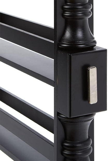 Slim Rolling Can and Spice Racks - Black