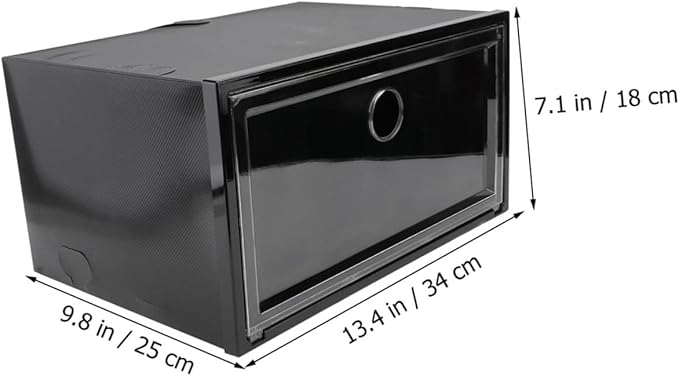 Ciieeo 1pc Shoes Organizer Box Side Opening Door Plastic Storage Container for Sneakers and Boots Dust Shoe Storage for Home Use