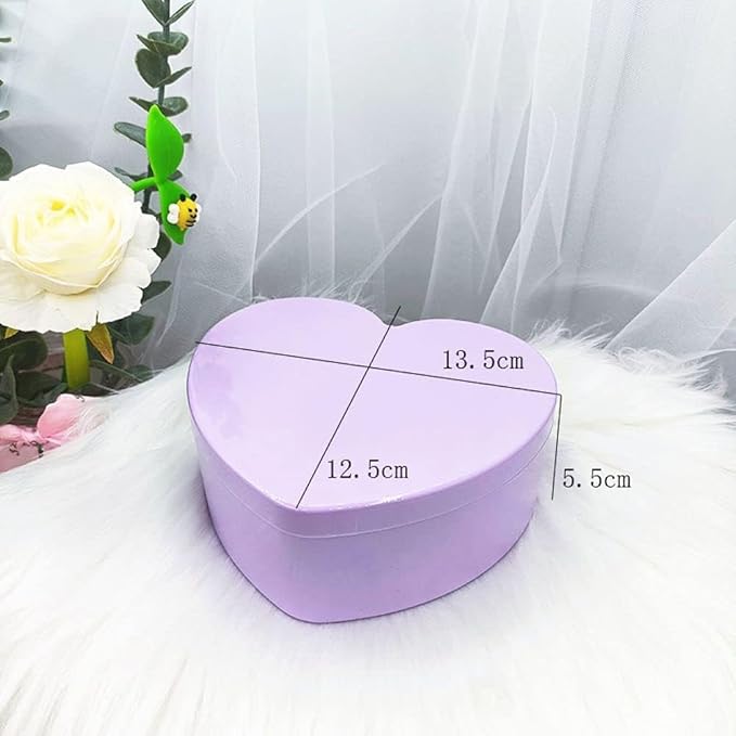 Blue Heart Jewelry Storage Box With Mirror Double Layer Plastic Jewelry Box Love Heart Desk Shelf Creative Jewelry Storage Organizer For Girls Jewelry Boxes and Organizers