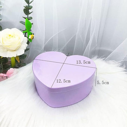 Blue Heart Jewelry Storage Box With Mirror Double Layer Plastic Jewelry Box Love Heart Desk Shelf Creative Jewelry Storage Organizer For Girls Jewelry Boxes and Organizers