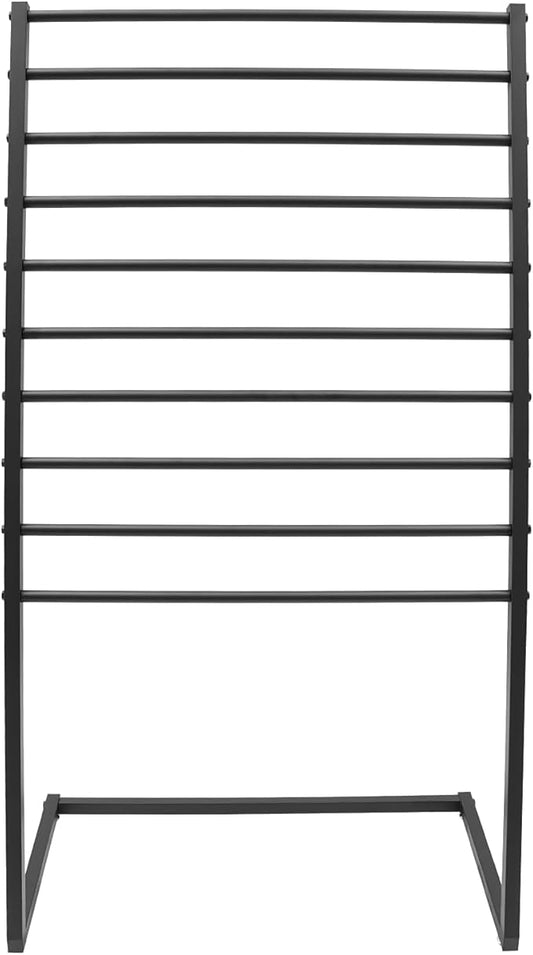 Scarf Display Stand, 10 Tier Metal Scarf Holder Organizer, Scarf Hanger Scarf Holder Scarf Organizer Belt Organizer Pants Rack Scarf Rack for Commercial Clothing Retail Store (Black, 80cm)