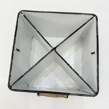 Portable Metal Storage Caddy Organizer with 4 Compartments & Handle, Perfect for Neatly Sorting Kitchen, Office & Bathroom Items，