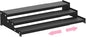 Expandable Spice Rack Storage organizer with 3-Tier step shelf for cabinet,seasoning racks organizion.Great for Kitchen countertop shelves,Pantry and more (1pack/Black)
