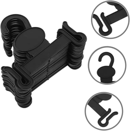MAGICLULU 30pcs Plastic Slippers Hanger Hook Hanging Shoe Organizer for Retail Padded Hangers for Shoe Rack