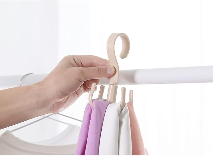 2PCS Rotating Handbag Hanger, Scarf Tie Rack Hooks Hoodie Hanger 360 Degree Rotating Closet Organizers with 4 Claws Multifunctional Closet Handbag Hook Scarf Hanging (Green)
